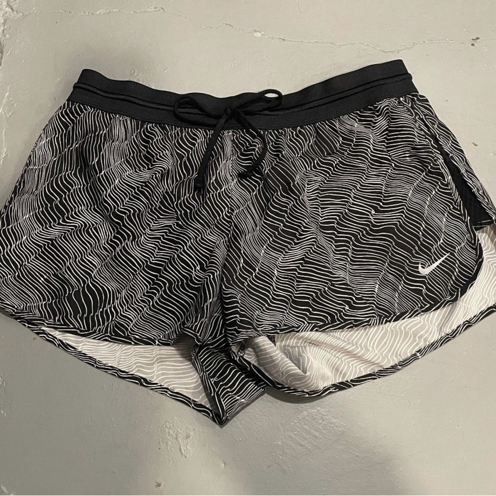 Nike Women's Black and White Shorts